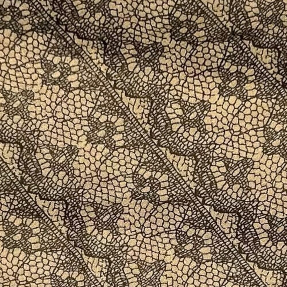 VTG ALLISON TAYLOR Womens Sz 14 A-line Slip Skirt Nude Neutral Lace Print Midi - Picture 3 of 8